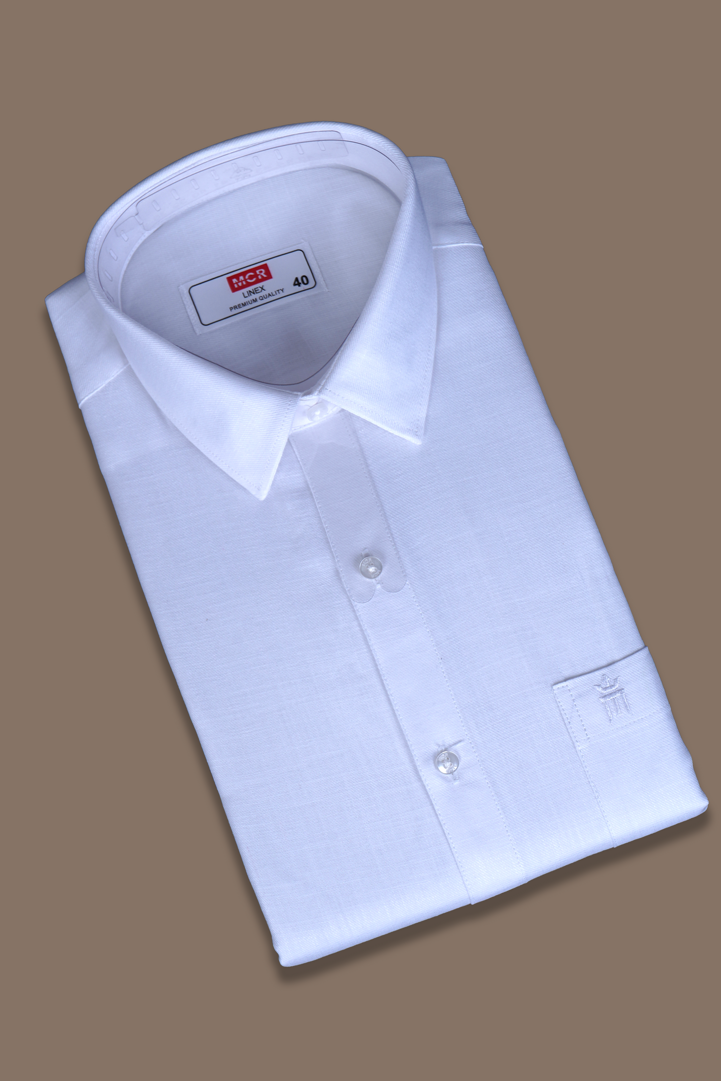 MCR LINEX Half Sleeve Formal White Shirt For Men-APPLE CUT