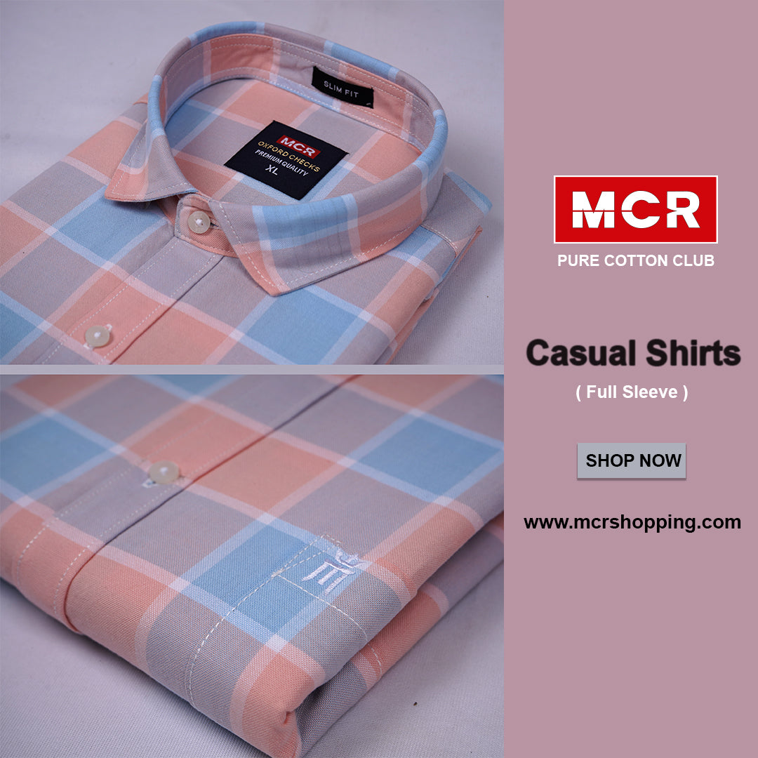 MCR OXFORD 89002 Full Sleeve Formal Color Shirt For Men