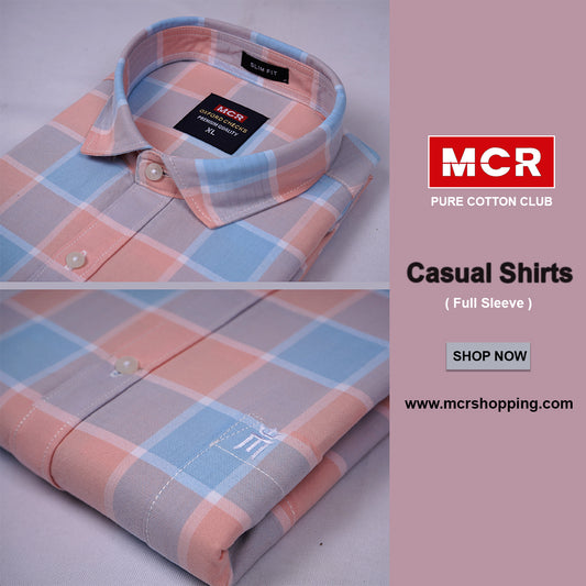 MCR OXFORD 89002 Full Sleeve Formal Color Shirt For Men