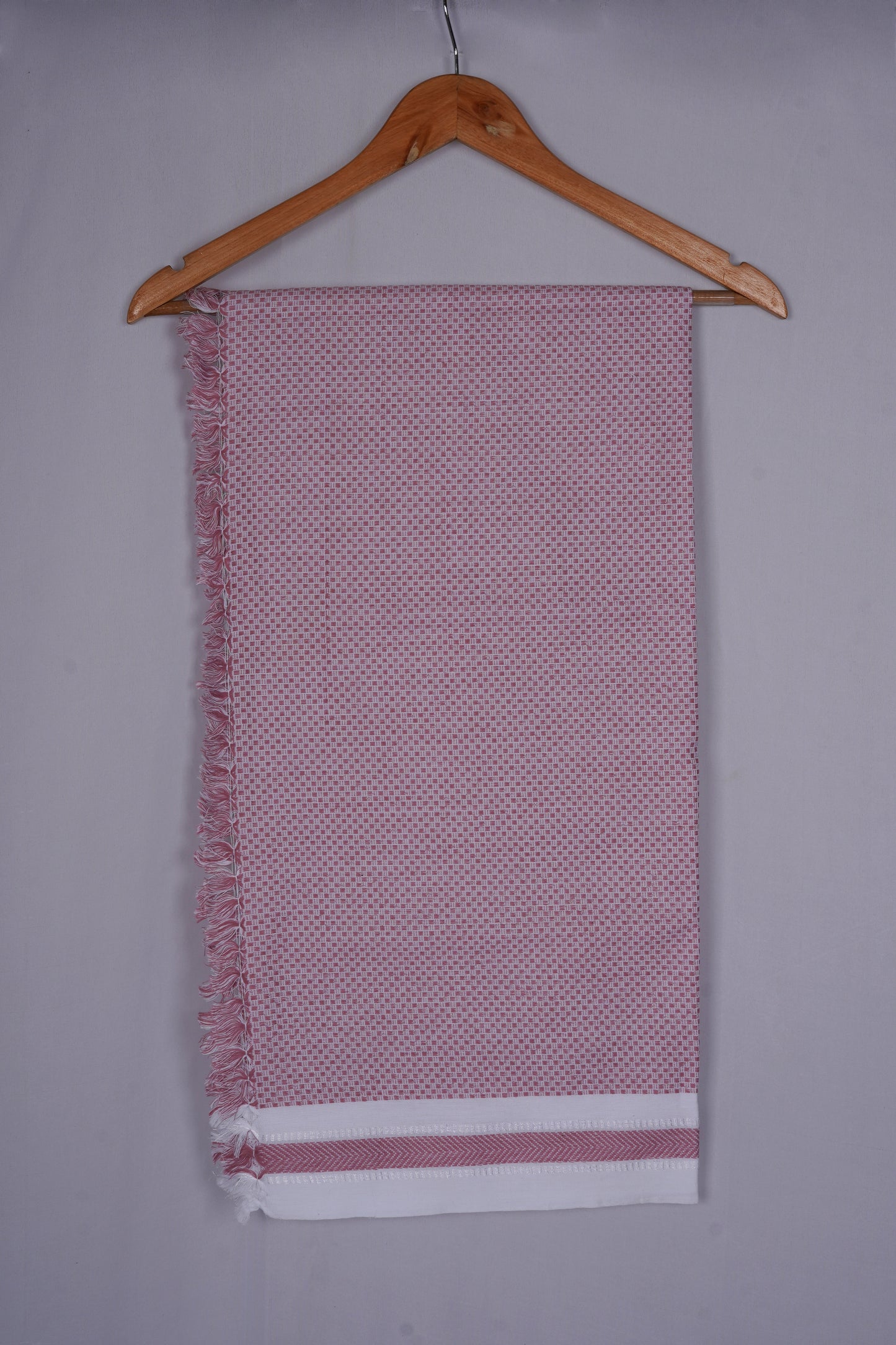 COLOUR MINICHECK COTTON - CBT-24 BATH TOWEL - 30X60 - LIGHT PINK