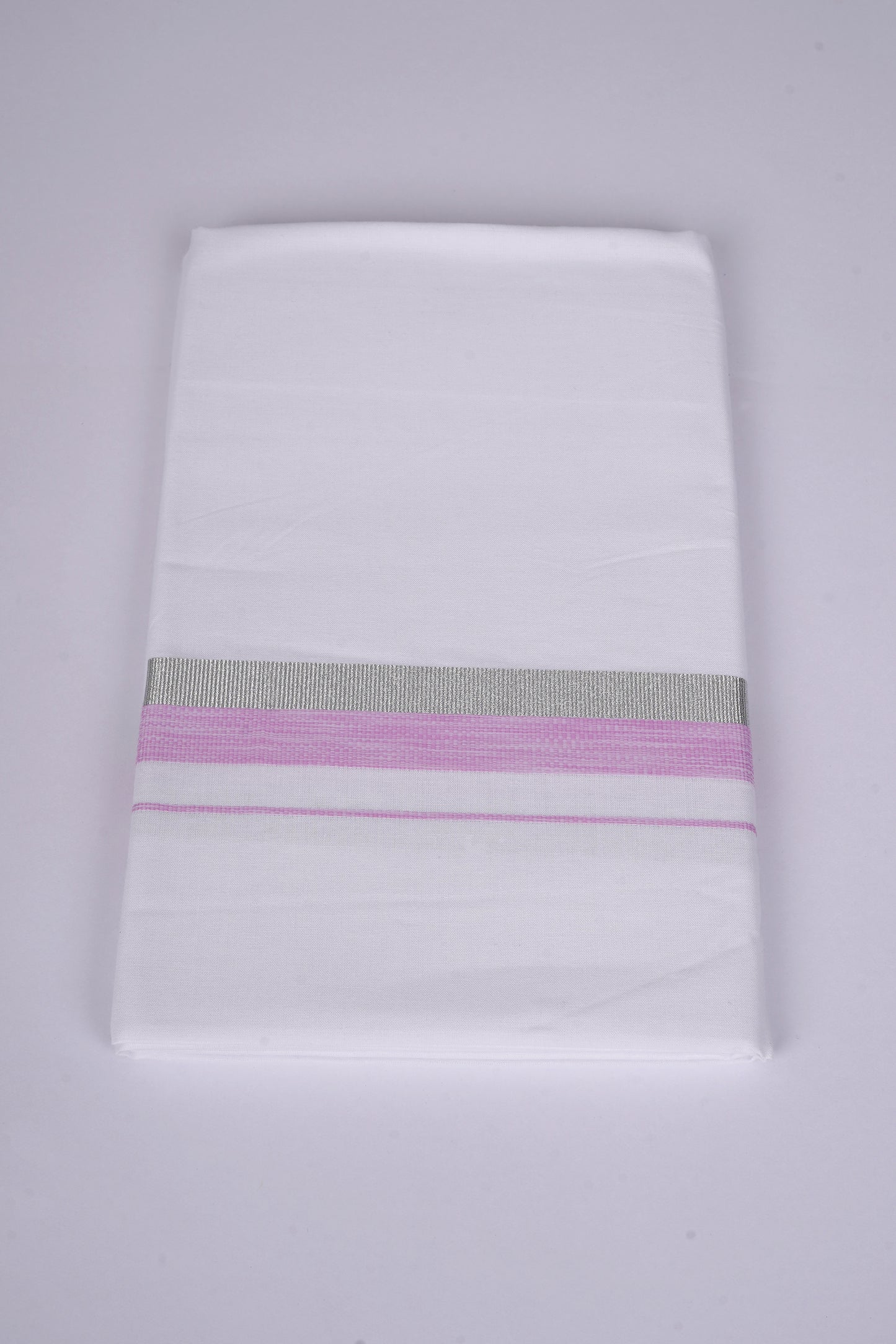 FS-124 W/S DHOTI  1.90 MTR - Silver Pink