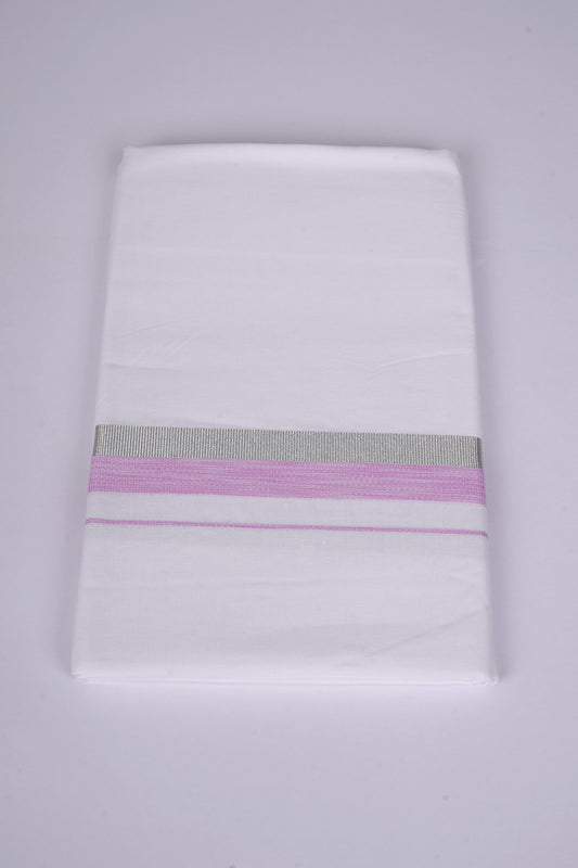 FS-124 W/S DHOTI  1.90 MTR - Silver Pink