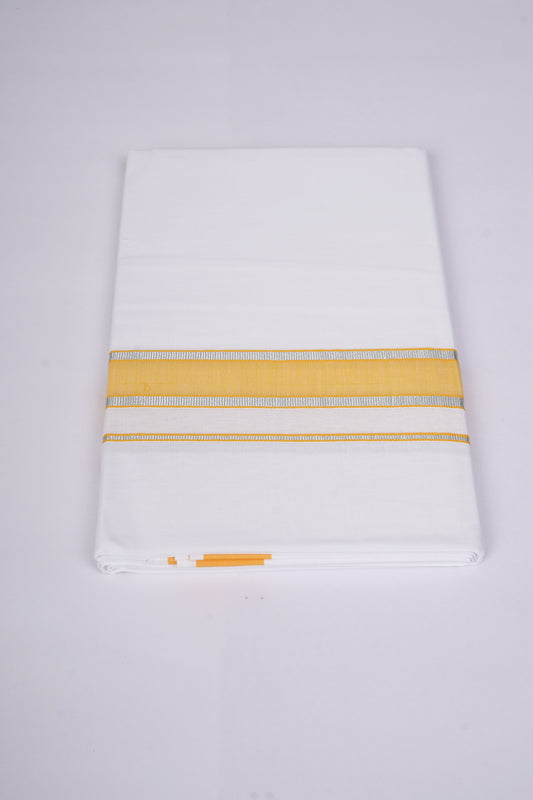 FS-105 W/S DHOTI  2.00 MTR - Silver Yellow