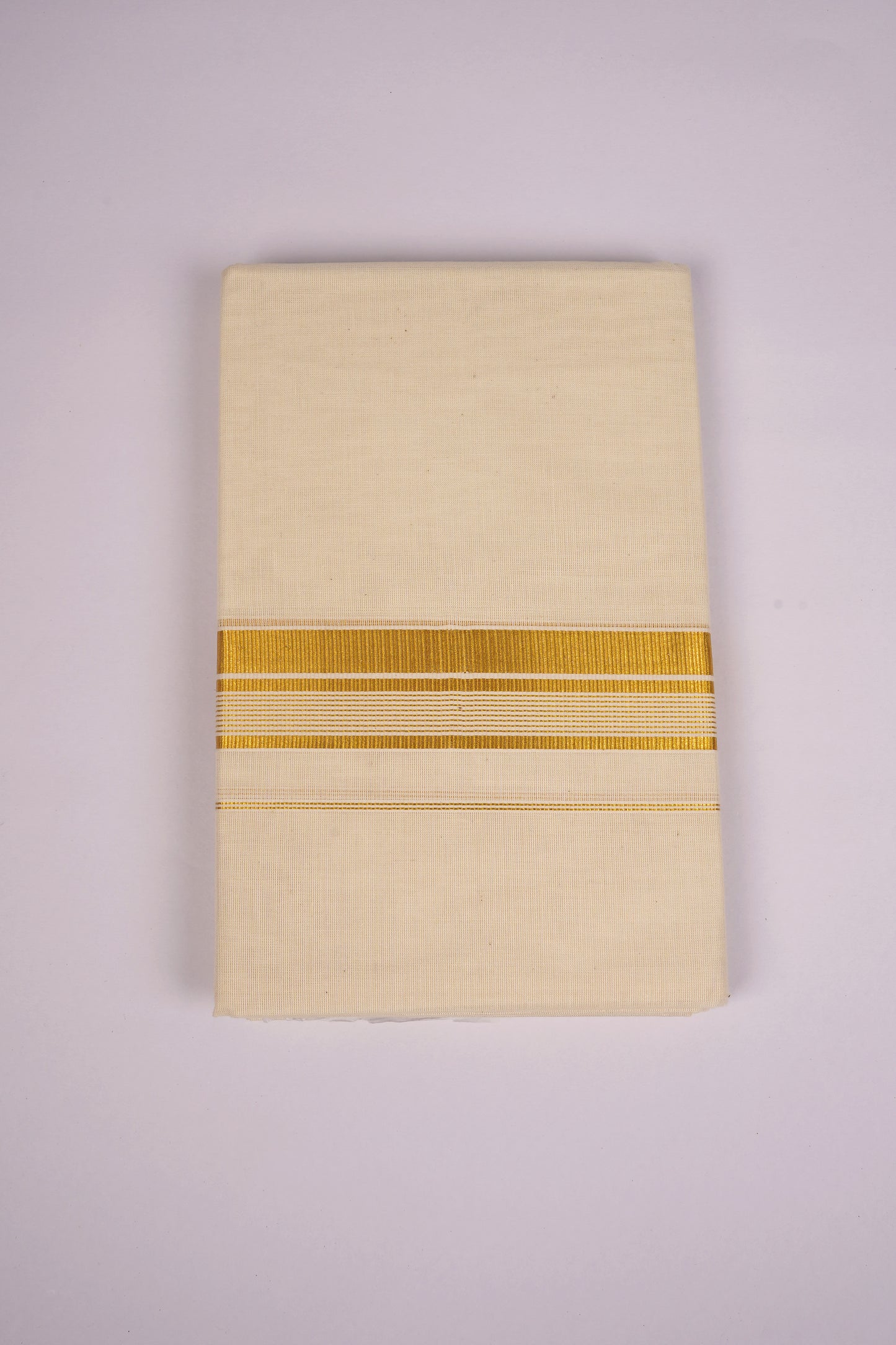 GLD-145C CREAM DOUBLE DHOTI  4.00 MTR
