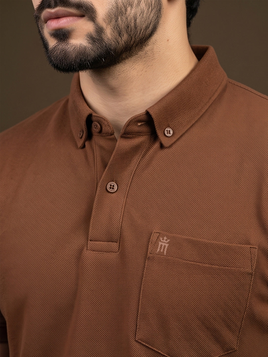 Python Plain RUST BROWN Color T-Shirt - 70008