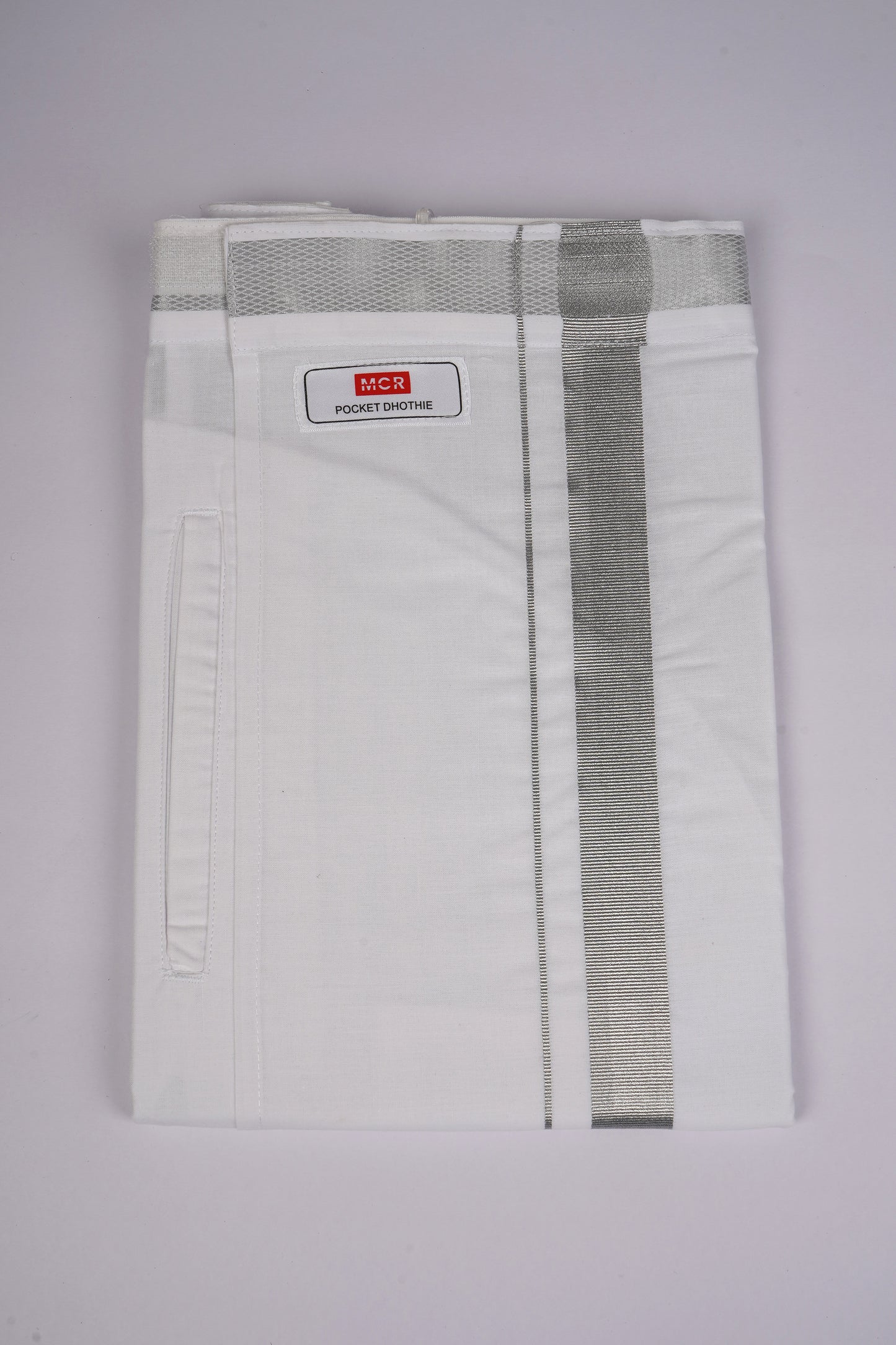 PKT SLS-01 VELCRO WHITE SINGLE DHOTI