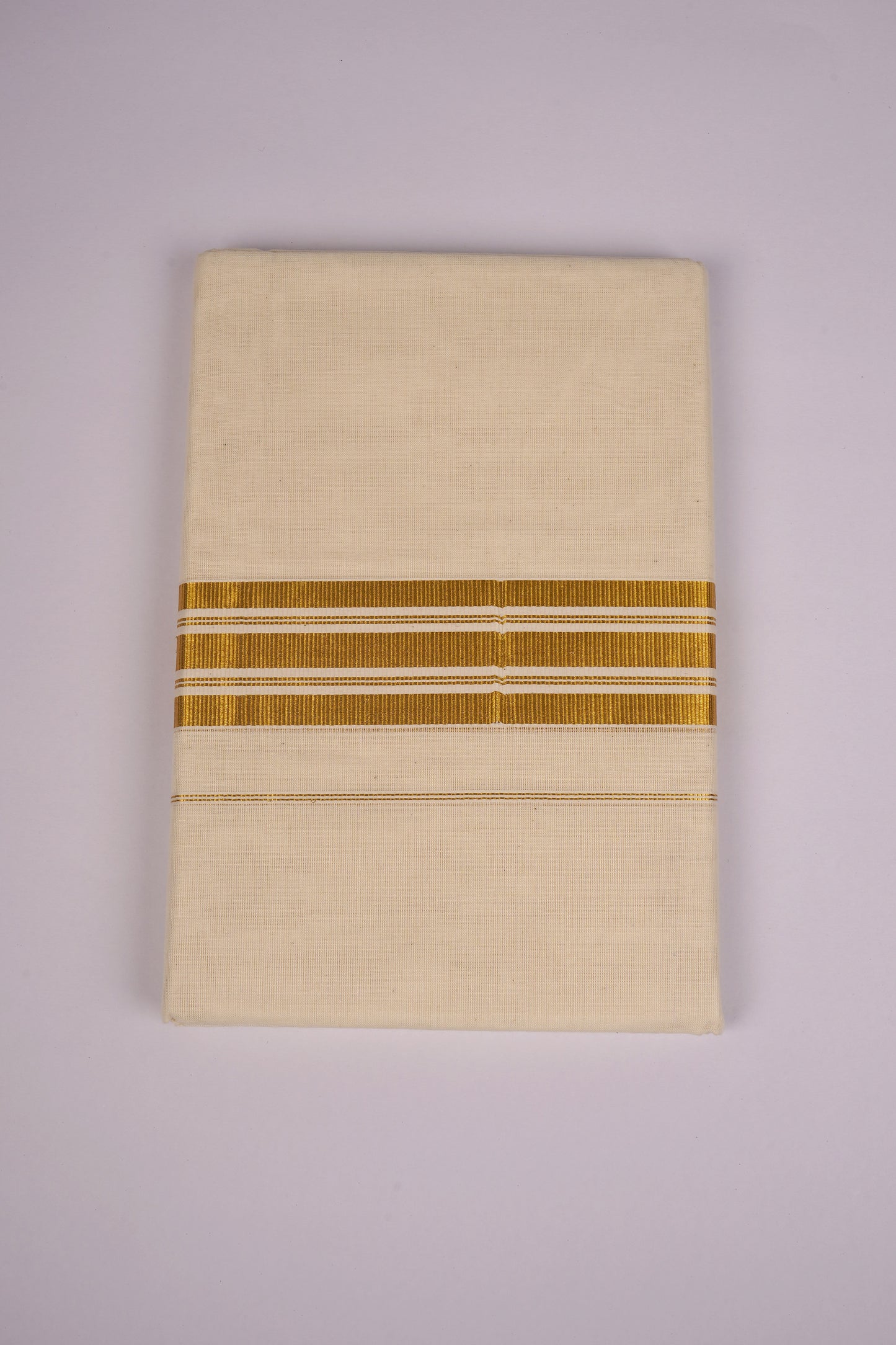 SLD-66C CREAM DOUBLE DHOTI  4.00 MTR