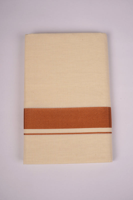 GLD-138C CREAM DOUBLE DHOTI  3.80 MTR
