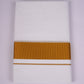 GLD-35 WHITE DOUBLE DHOTI  3.80 MTR