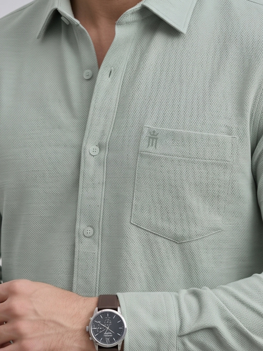 MCR Men Formal Colour Shirt - Light Green 82505 Hydrogen
