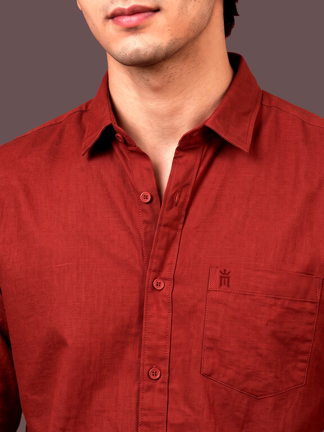 Stain Free Full Sleeve Formal Red Shirt For Men-68002