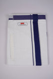 PKT FD-01 VELCRO WHITE DOUBLE DHOTI - Ink Blue