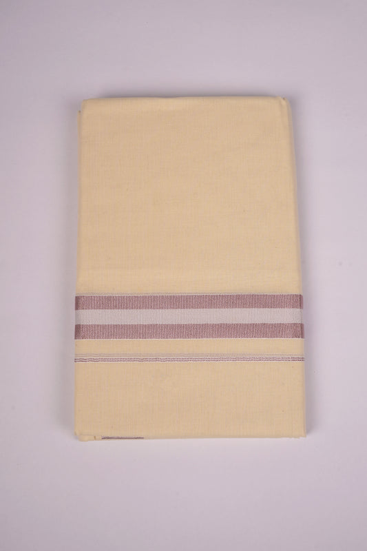 RGD-06C CREAM DOUBLE DHOTI  4.00 MTR