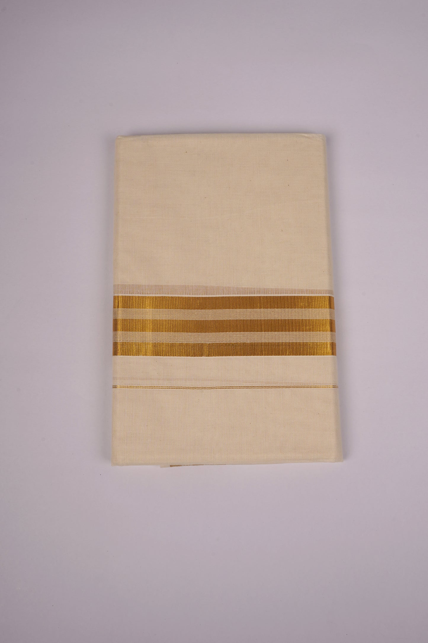 GLD-157C CREAM DOUBLE DHOTHIE 4.00 MTR