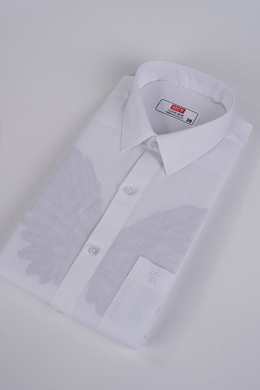 Men Casual Printed White Shirt - Angel Wings