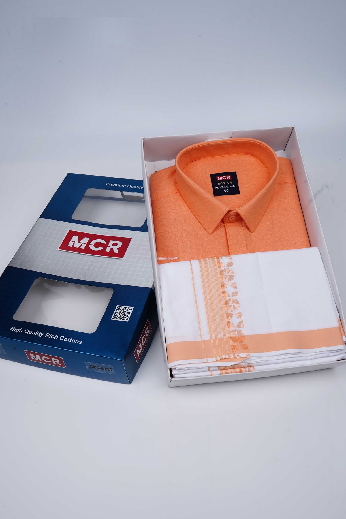 Boston Fancy Single Set H/S - (Assorted Pattern) - 21557 Orange