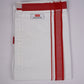 PKT FD-02 VELCRO WHITE DOUBLE DHOTI - Red
