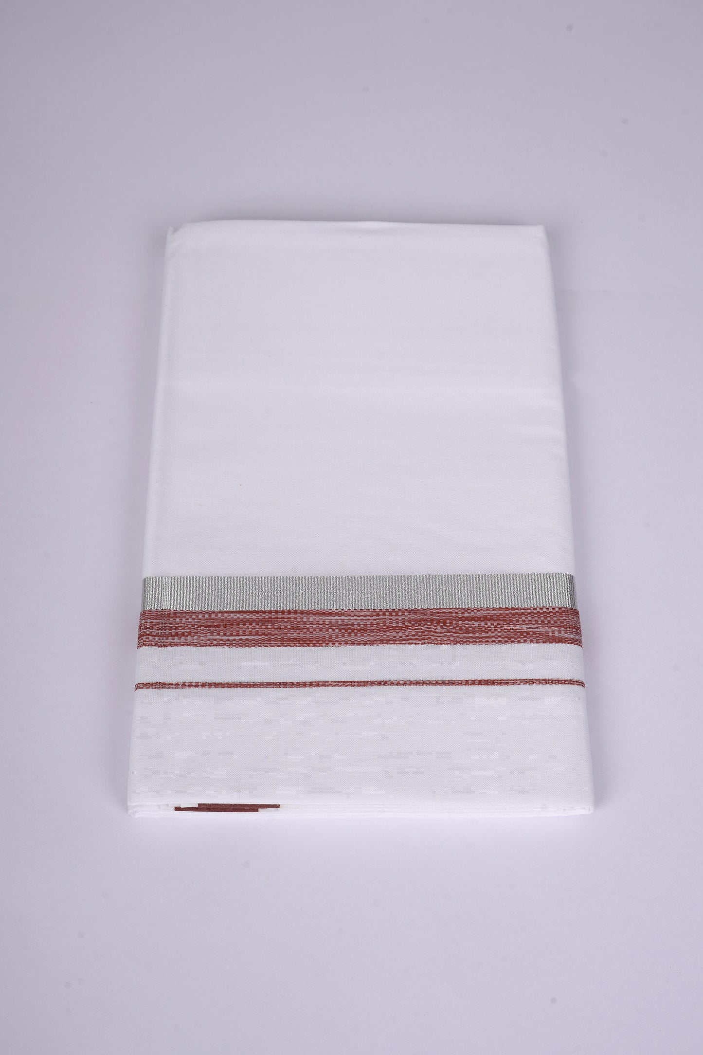 FS-124 W/S DHOTI  1.90 MTR - Silver Dark Brown