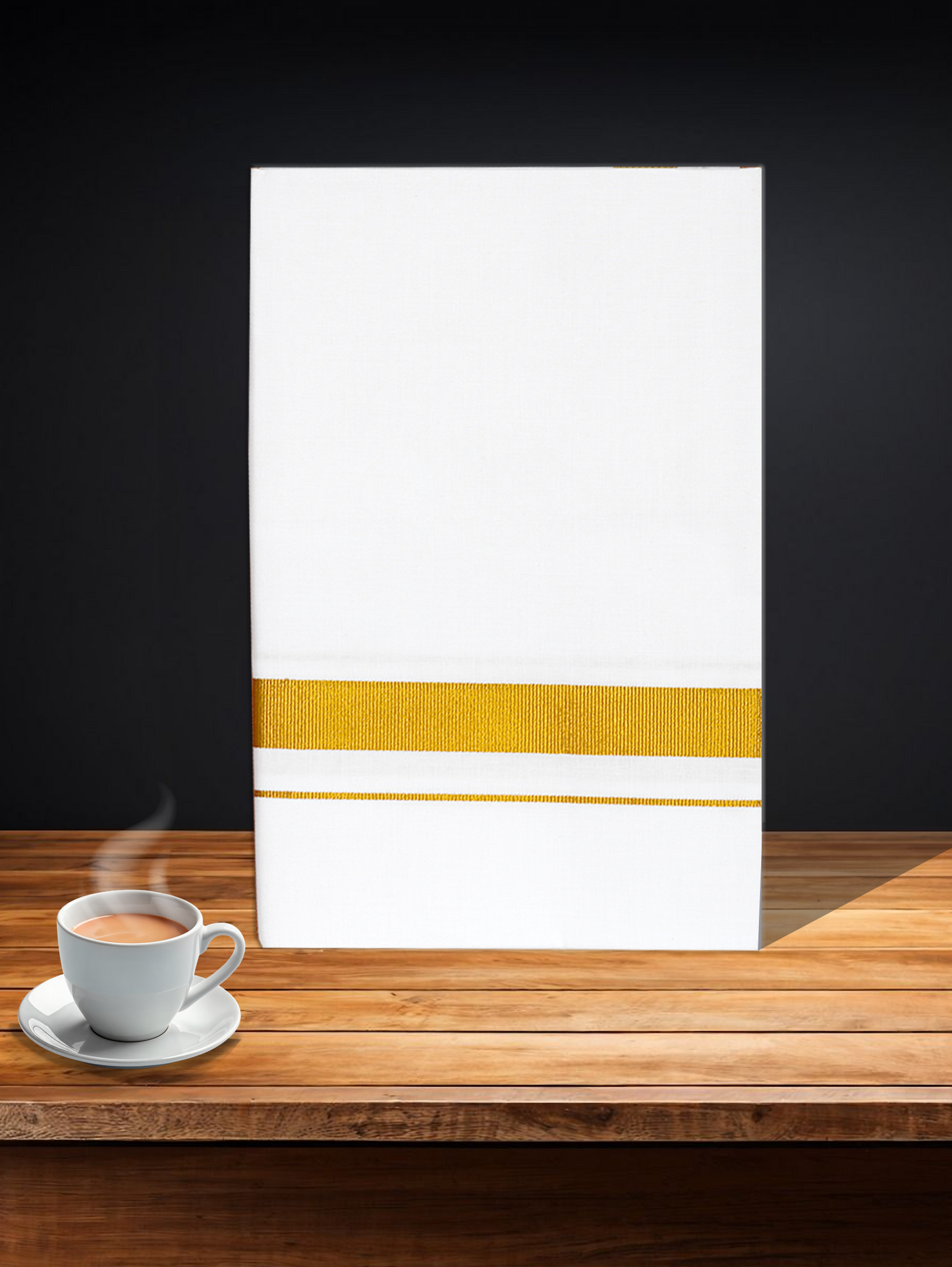 GOLD JARI WHITE SINGLE GLS-21 DHOTHIE 2.00 MTR