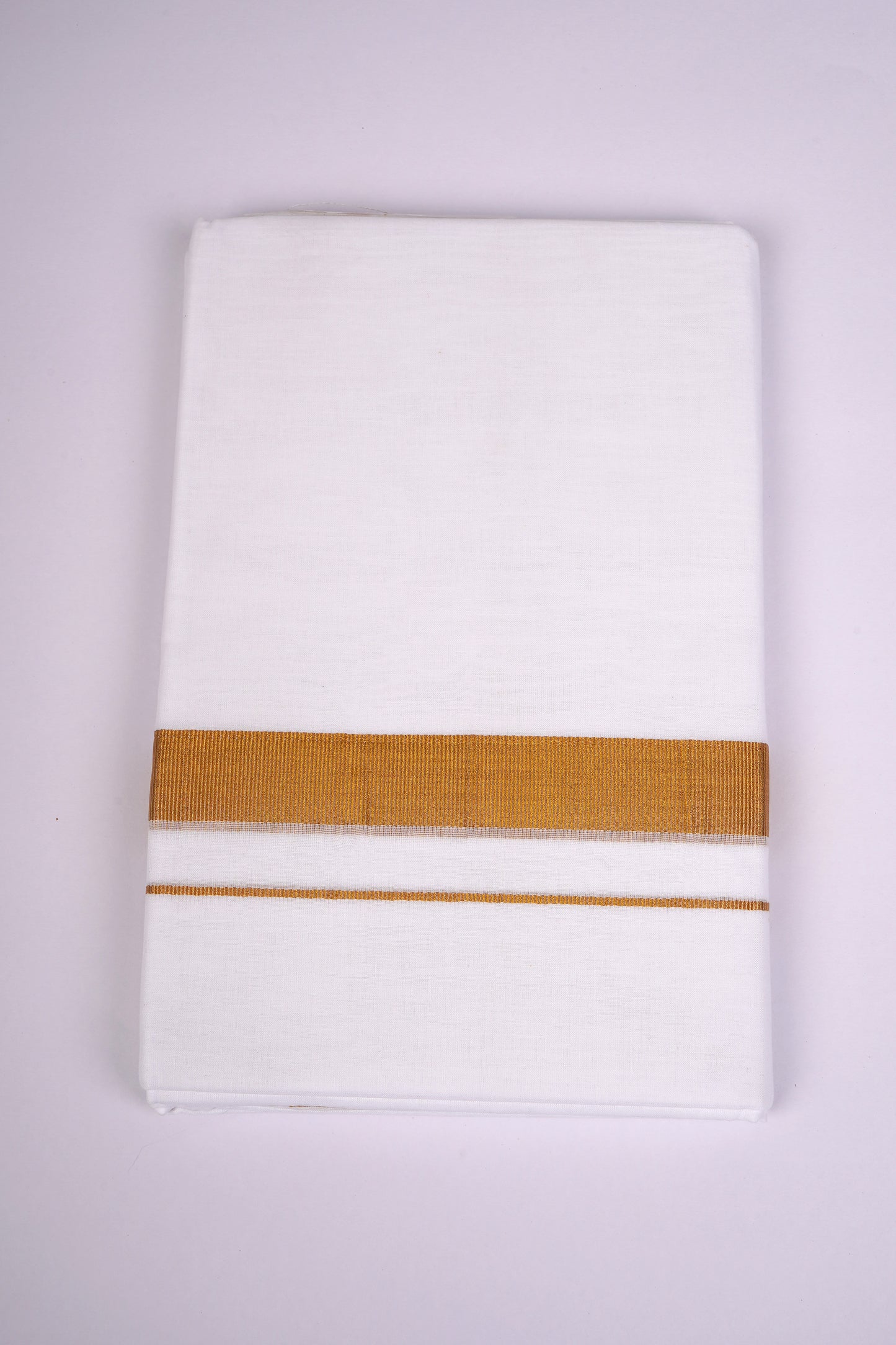 GLD-101 WHITE DOUBLE DHOTI  4.00 MTR