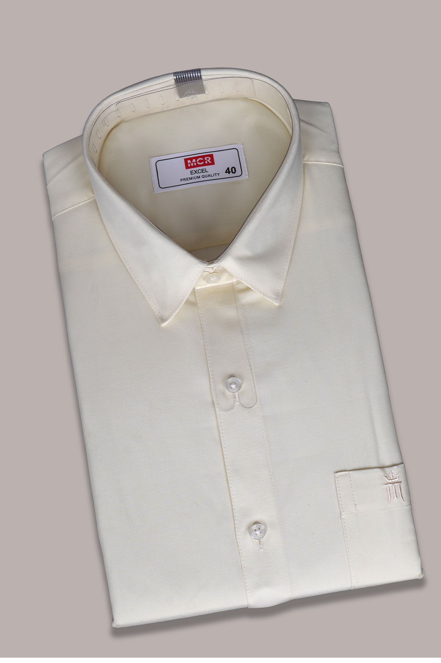 MCR EXCELFull Sleeve Formal Cream Shirt For Men