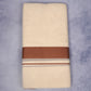FCD-76C CREAM DOUBLE DHOTI  4.00 MTR - Brown