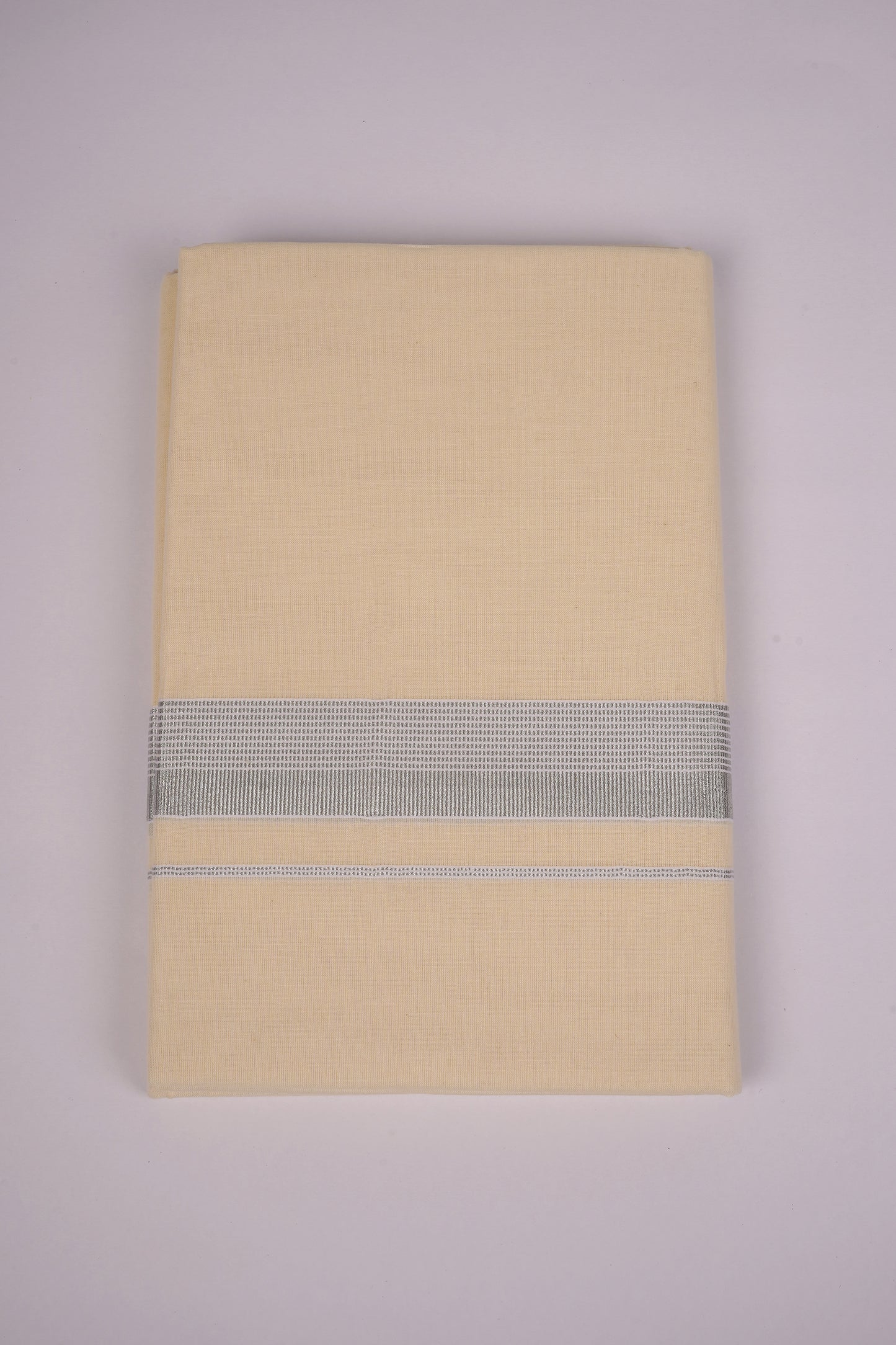 SLD-89C CREAM DOUBLE DHOTI  4.00 MTR
