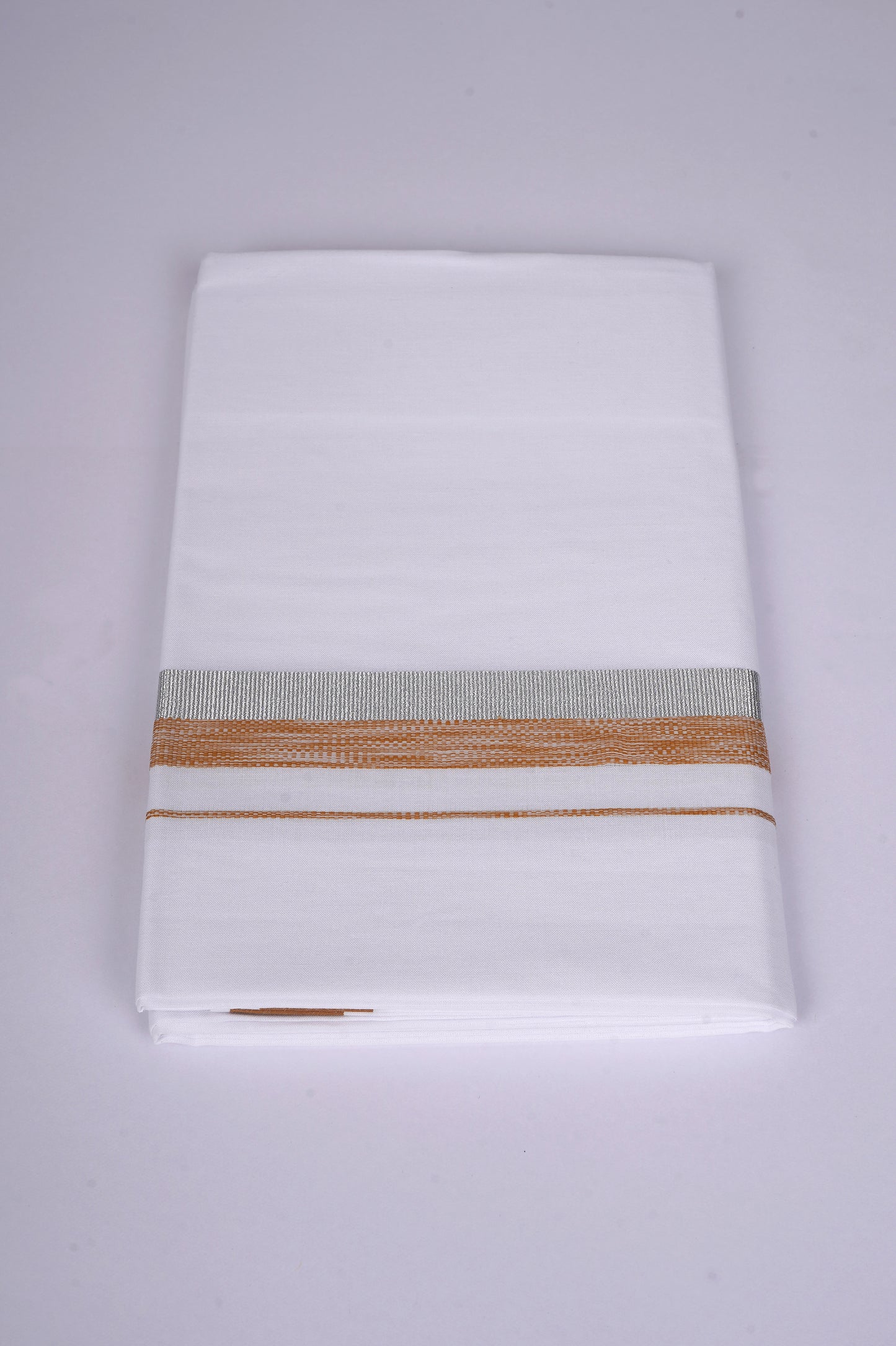 FS-124 W/S DHOTI  1.90 MTR - Silver Brown