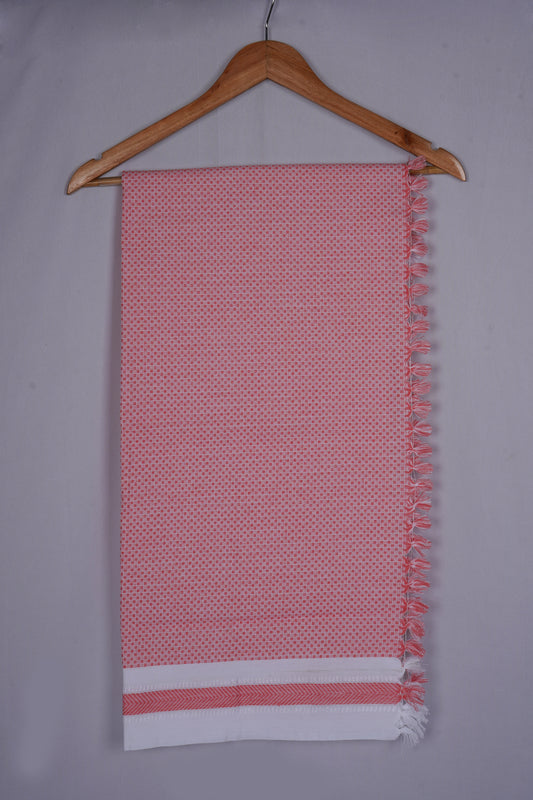 COLOUR MINICHECK COTTON - CBT-24 BATH TOWEL - 30X60 - ORANGE