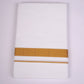 GLD-99 WHITE DOUBLE DHOTI  4.00 MTR