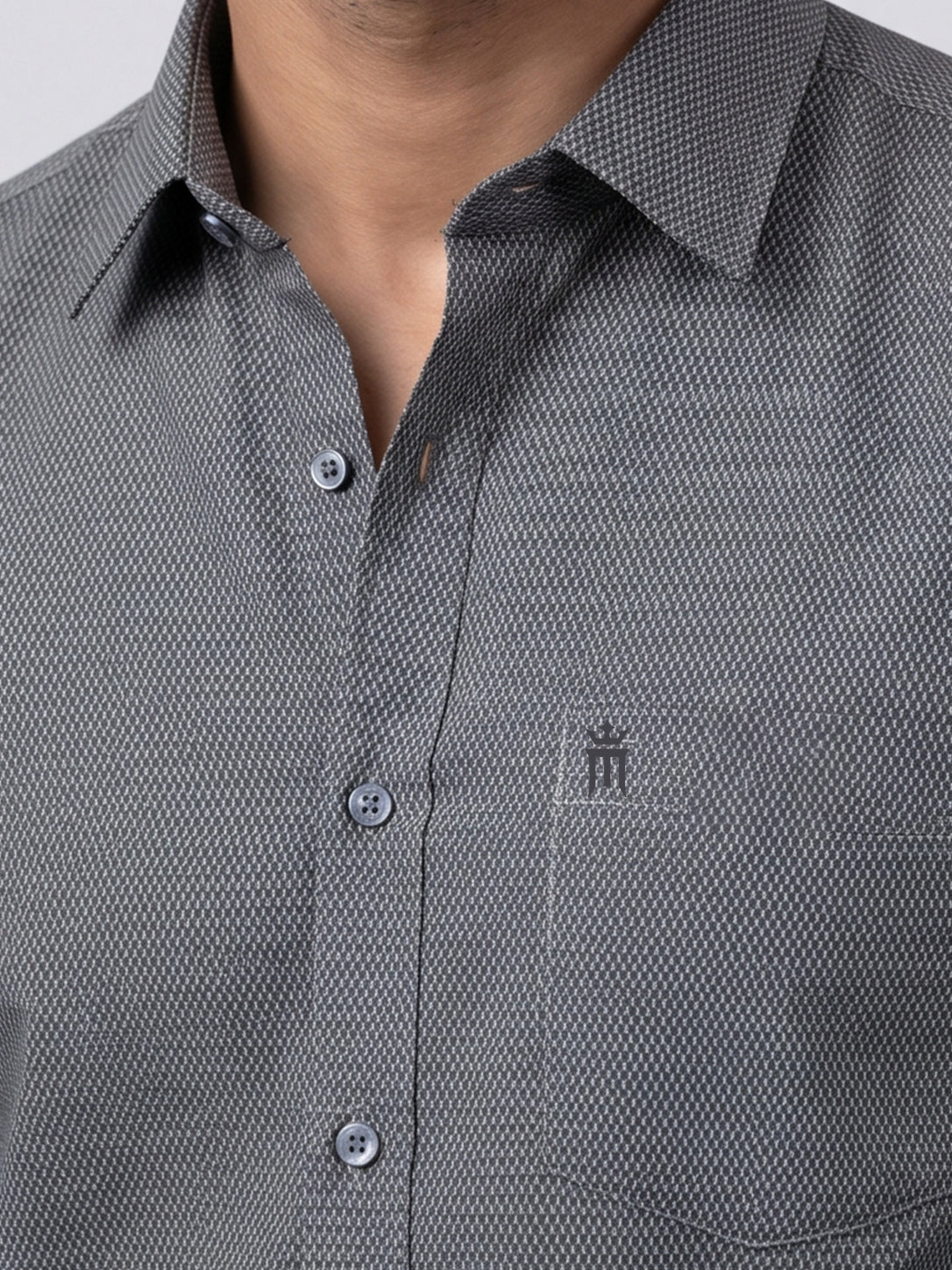 MCR Men Formal Colour Shirt - Dark grey 92057 ICE BERG