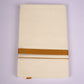 GLD-80C CREAM DOUBLE DHOTI  3.80 MTR