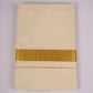 GLD-12C CREAM DOUBLE DHOTI  4.00 MTR