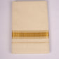 GLD-153C CREAM DOUBLE DHOTI  4.00 MTR