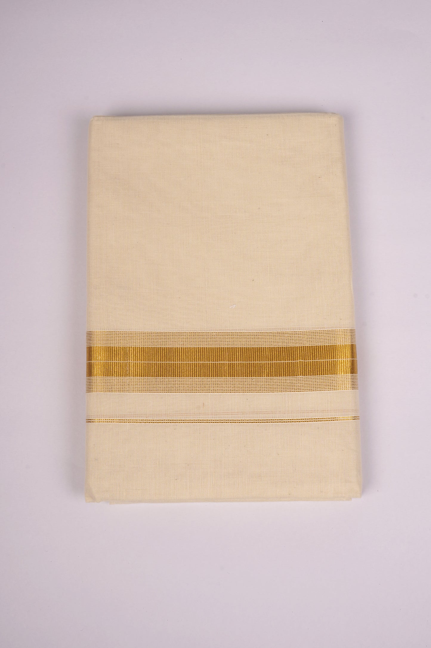 GLD-153C CREAM DOUBLE DHOTI  4.00 MTR