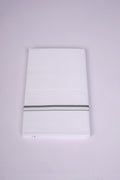 Mens White Single Dhoti Cotton Blend with Small Border - 2.00M | SS-25 - Gray