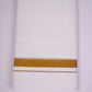 GLD-37 WHITE DOUBLE DHOTI  3.80 MTR