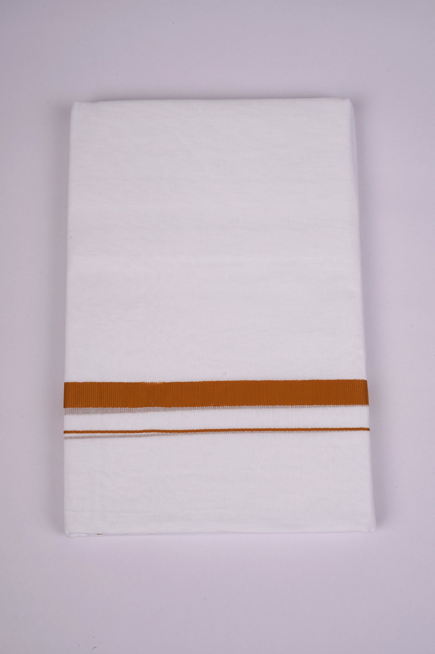 HD-29 WHITE DOUBLE DHOTI  4.00 MTR - Brown