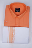 Boston Fancy Double Set H/S - (Assorted Pattern) - 21557 Orange