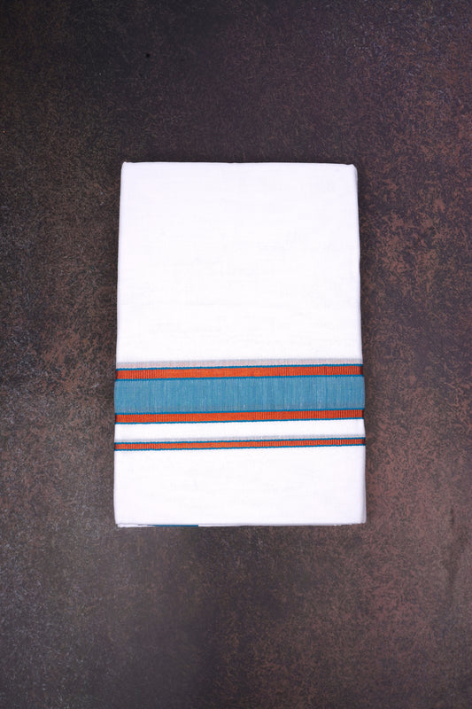 FD-176 W/D DHOTI 3.80 MTR-Light Blue