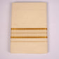 GLD-119C CREAM DOUBLE DHOTI  4.00 MTR