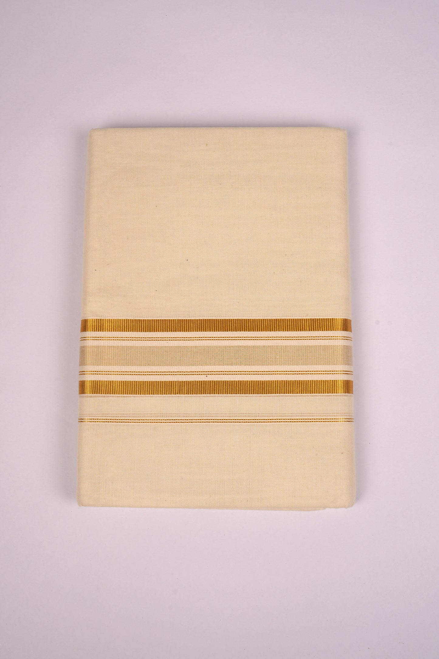 GLD-119C CREAM DOUBLE DHOTI  4.00 MTR