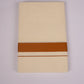 FD-08C CREAM DOUBLE DHOTI  3.80 MTR-Light Brown