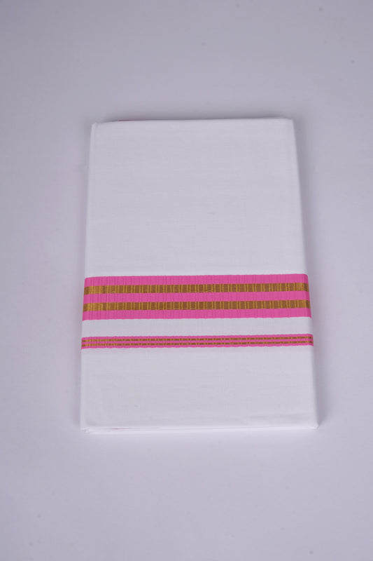 FS-100 W/S DHOTI 2.00 MTR - Dark Pink