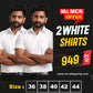 Mr. MCR Offer Combo White Shirt (Buy 1 get 1 free)