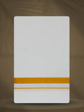 WHITE SINGLE GOLD JARI - 225 GLS-02 DHOTHIE 2.25 MTR
