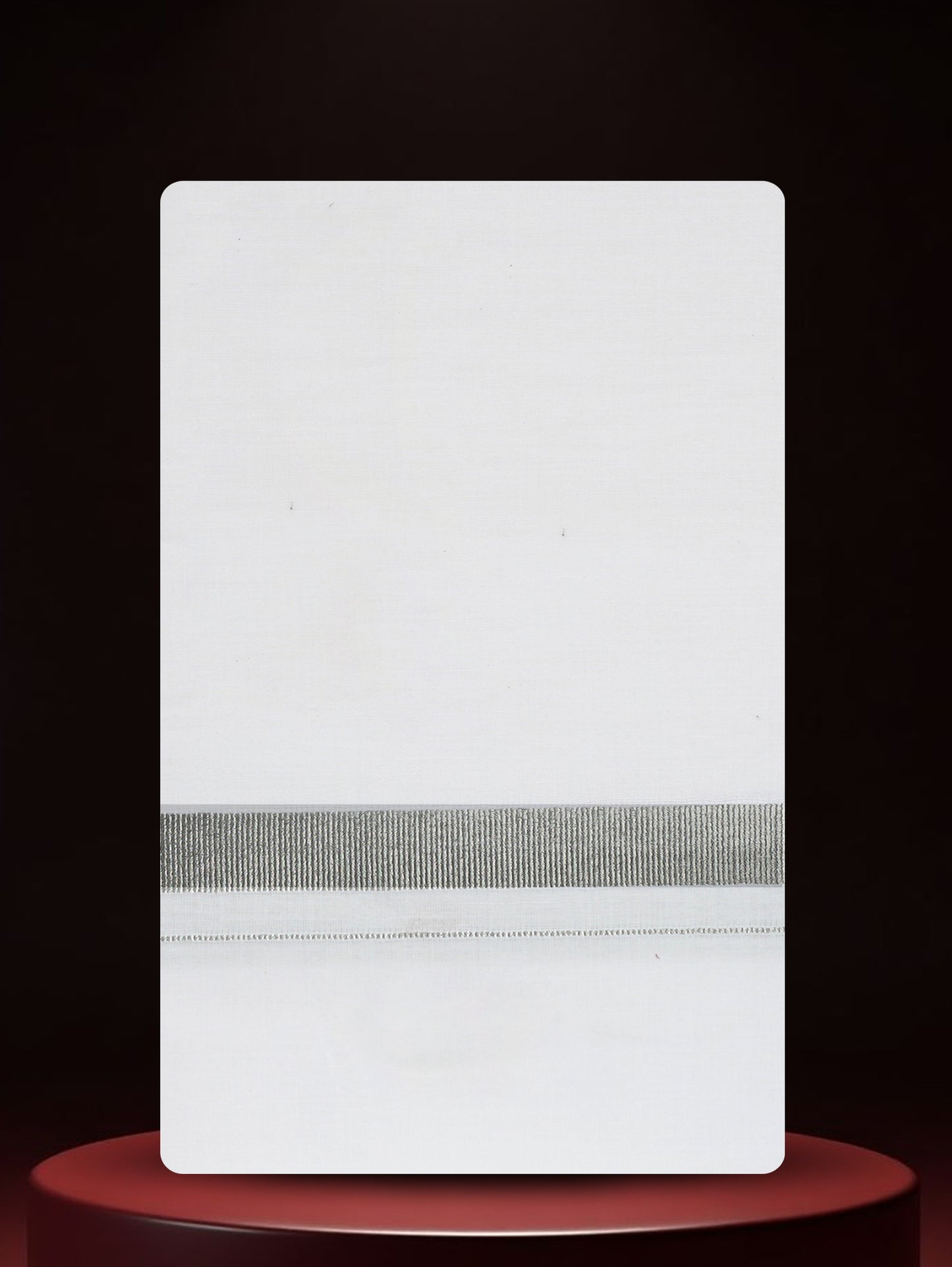 WHITE SINGLE SILVER JARI - 250 SLS-01 DHOTHIE 2.50 MTR