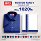 BOSTON FANCY SINGLE SET F/S - (ASSORTED PATTERN) (Ink Blue (04)