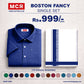 BOSTON FANCY SINGLE SET H/S - (ASSORTED PATTERN) (Ink Blue (04)