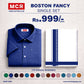 BOSTON FANCY SINGLE SET H/S - (ASSORTED PATTERN) (Ink Blue (04)